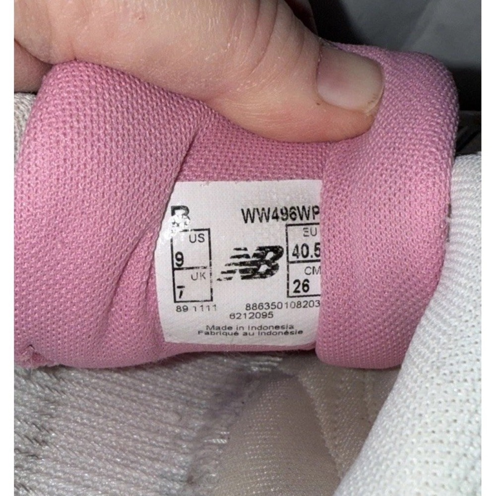 New Balance Womens Running Shoes 496 Size 9 White Pink WW496WP Running Shoes - Picture 5 of 8